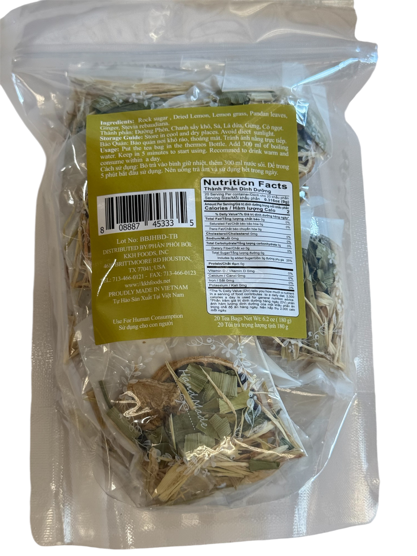 Natural Herbal Tea / Tra Chanh Sa (Tra Duong Phe)