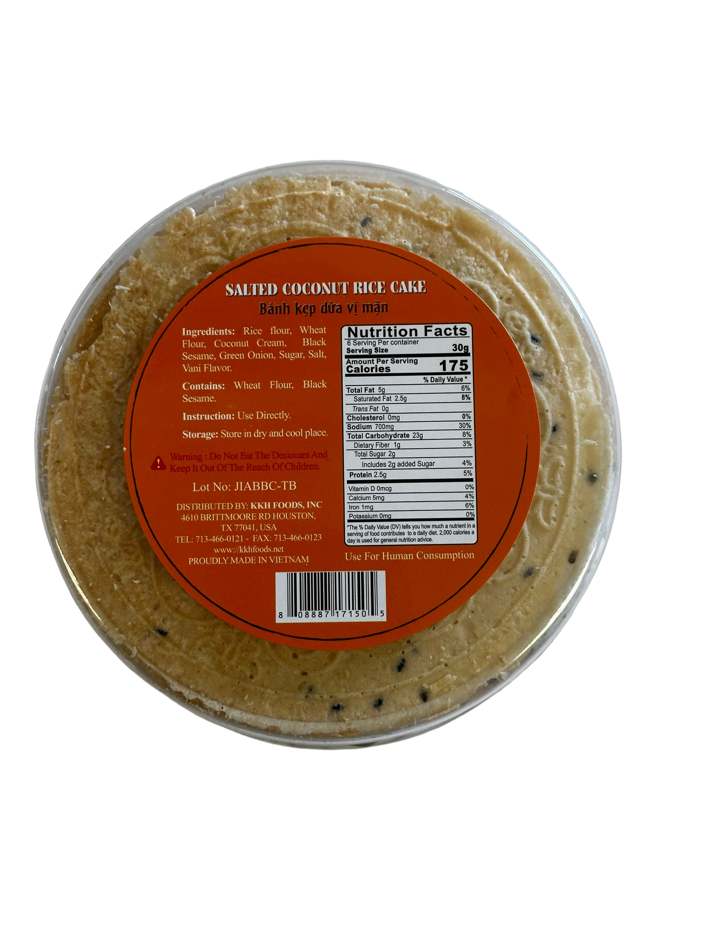 Salted Coconut Rice Cake / Banh Kep Man