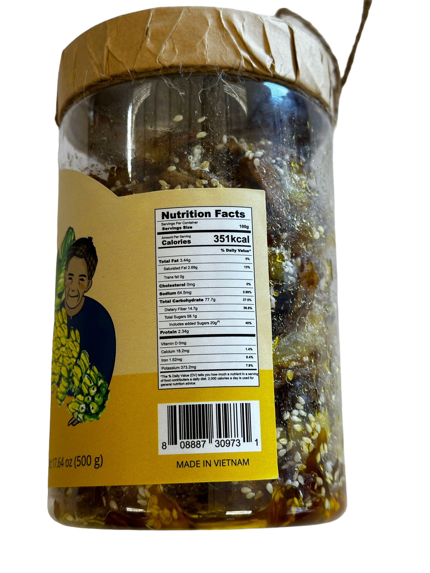 Banana Jam with Coconut Meat / Mut chuoi Xao Dua Non
