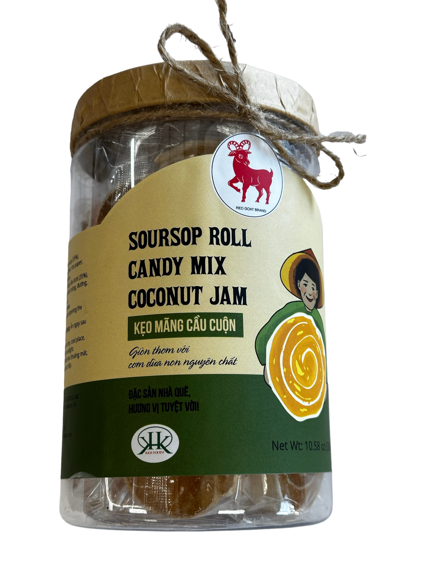 Soursop Roll Candy Mix Coconut Jam / Keo Mang Cau Cuon