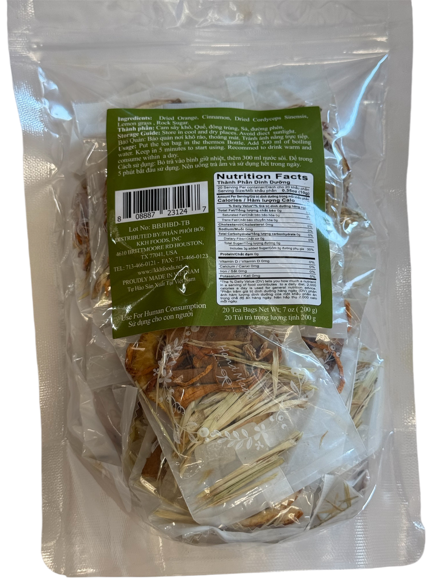 Natural Herbal Tea / Tra Cam Dong Trung (Tra Dong San)