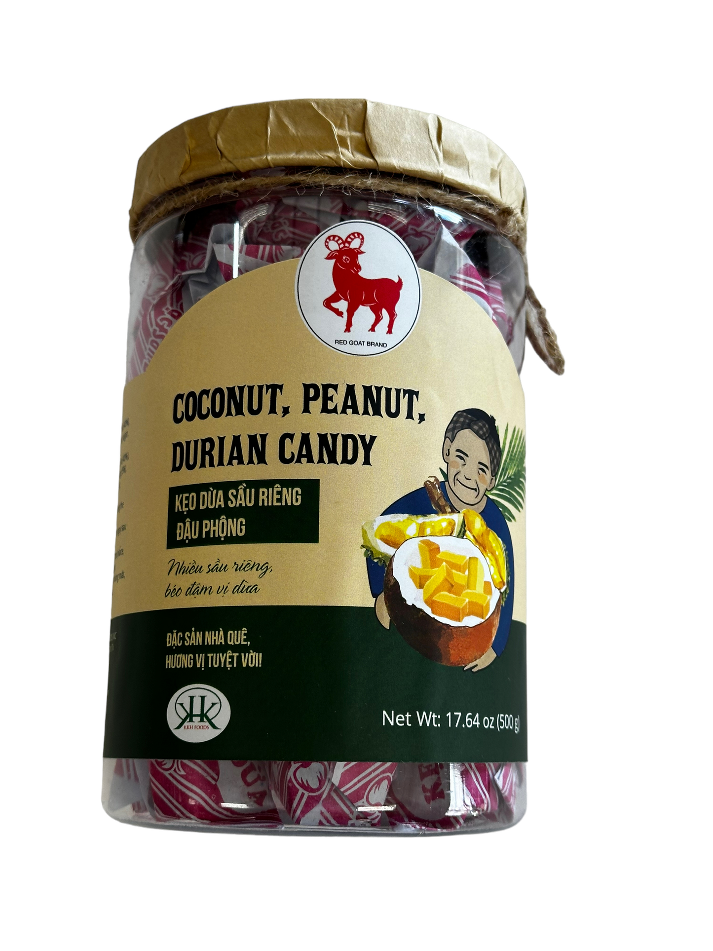 Coconut Peanut Durian Candy / Keo Dua Sau Rieng Dau Phong