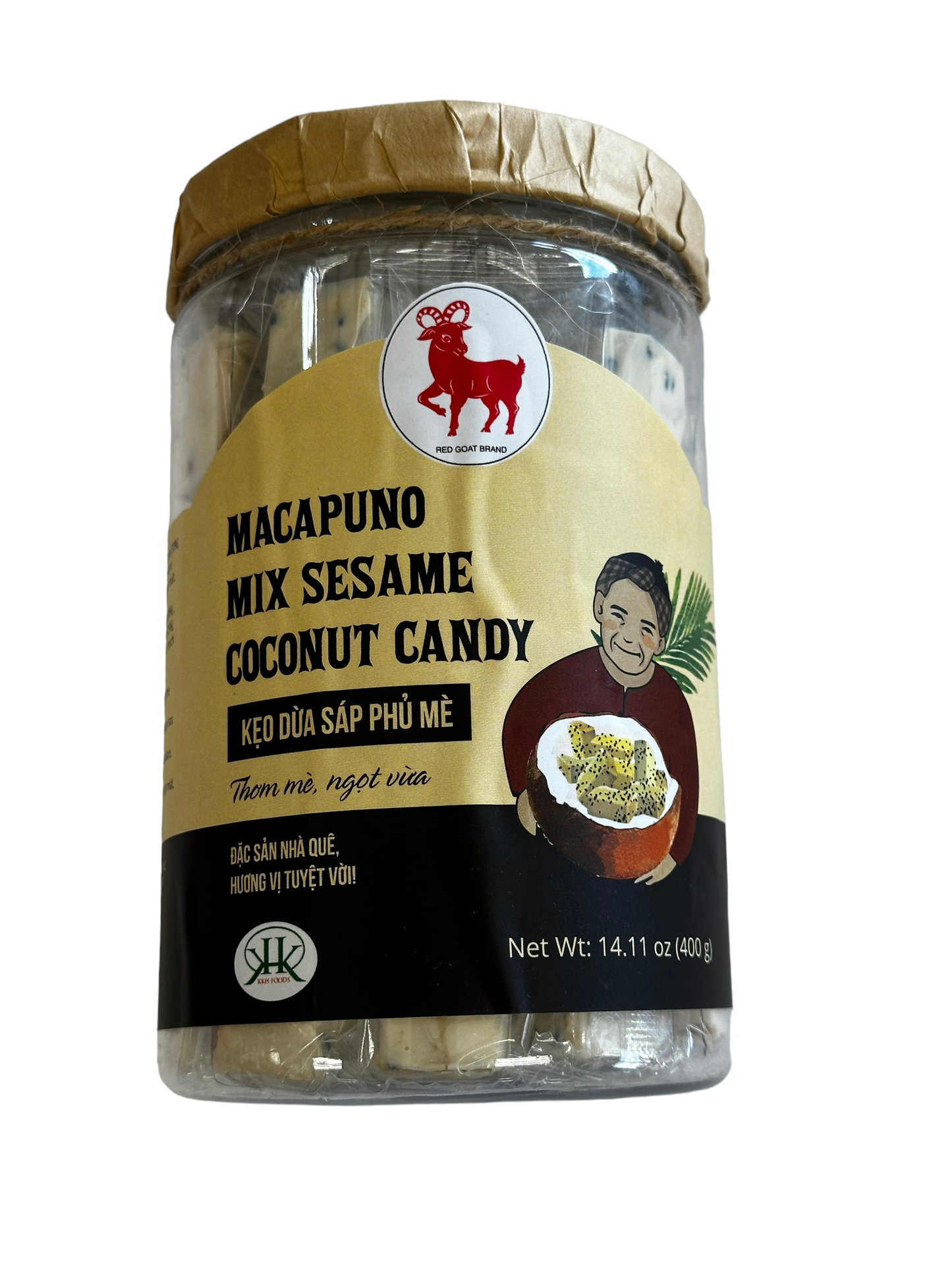 Macapuno Mix Sesame Coconut Candy / Keo Dua Sap Phu Me